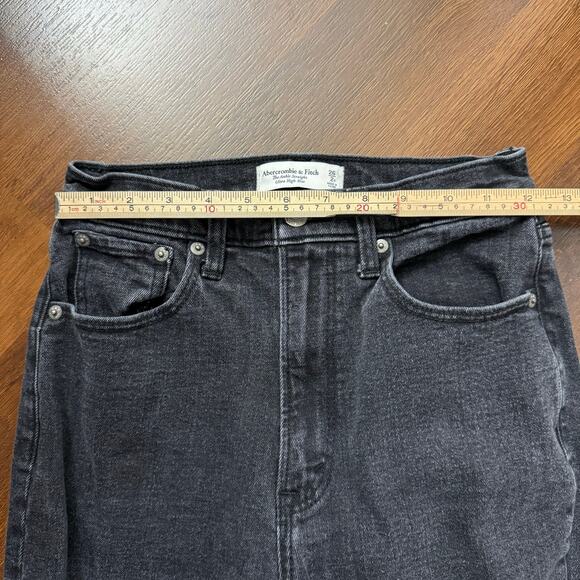Abercrombie & Fitch Ankle Straight Ultra High Rise Jeans Black Casual Goth 26/2 - Picture 5 of 6